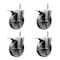 Service Caster 5 Inch Semi Steel Swivel 34 Inch Threaded Stem Caster Set with Total Lock Brake SCC-TSTTL20S514-SSS-34212-4 - alternate 1